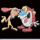 Image for article titled Ren and Stimpy to Readers: "SUBMIT YOUR DESKTOP CLUTTER ART ENTRIES, YOU SICK LITTLE MONKEYS!"